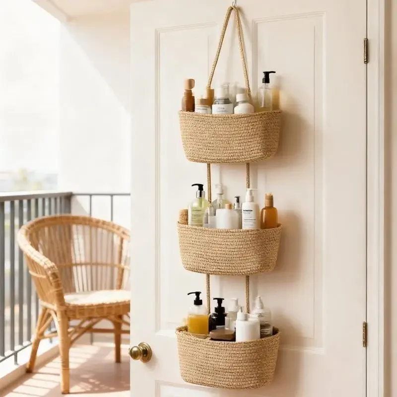 Baby Nursery Hooks - Cesto portaoggetti a 3 livelli in