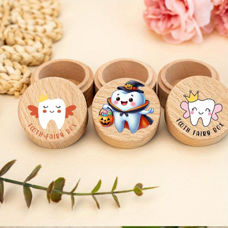 Baby Keepsake Box - Scatola portaoggetti in legno rotonda per