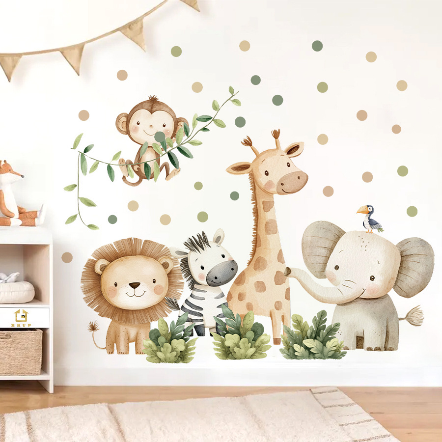 Baby Nursery Panelling - Boho Forest Animals Adesivi murali per