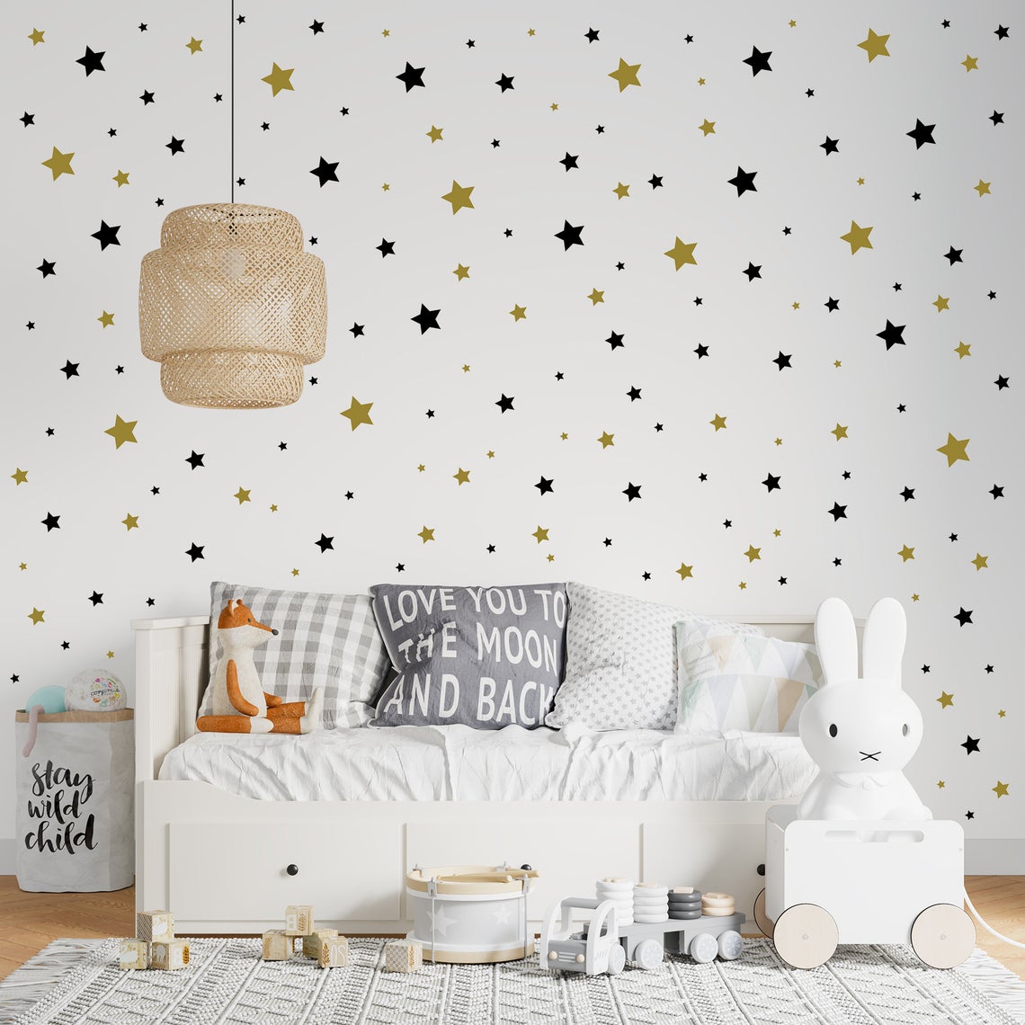 Baby Nursery Artwork - Cartoon 65 pezzi adesivo da parete