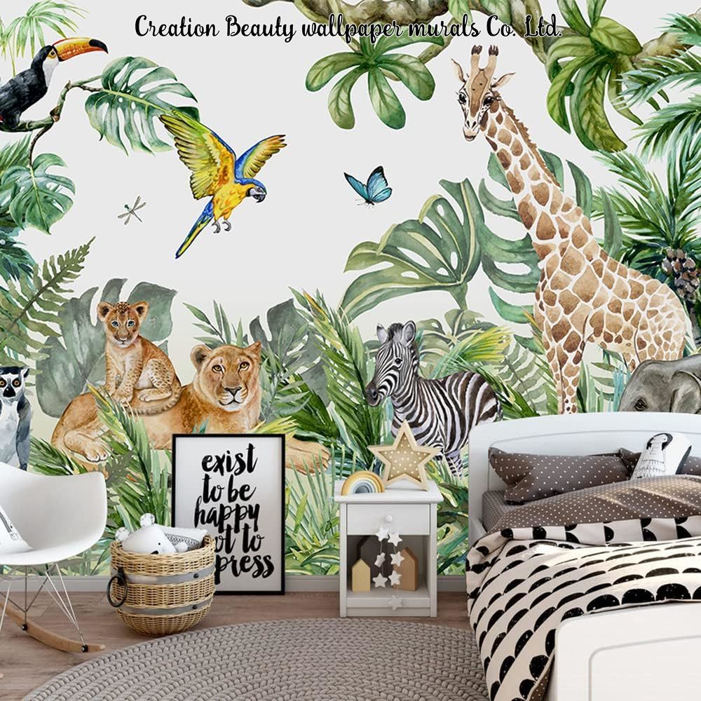 Baby Nursery Water - Carta da Parati con Animali della