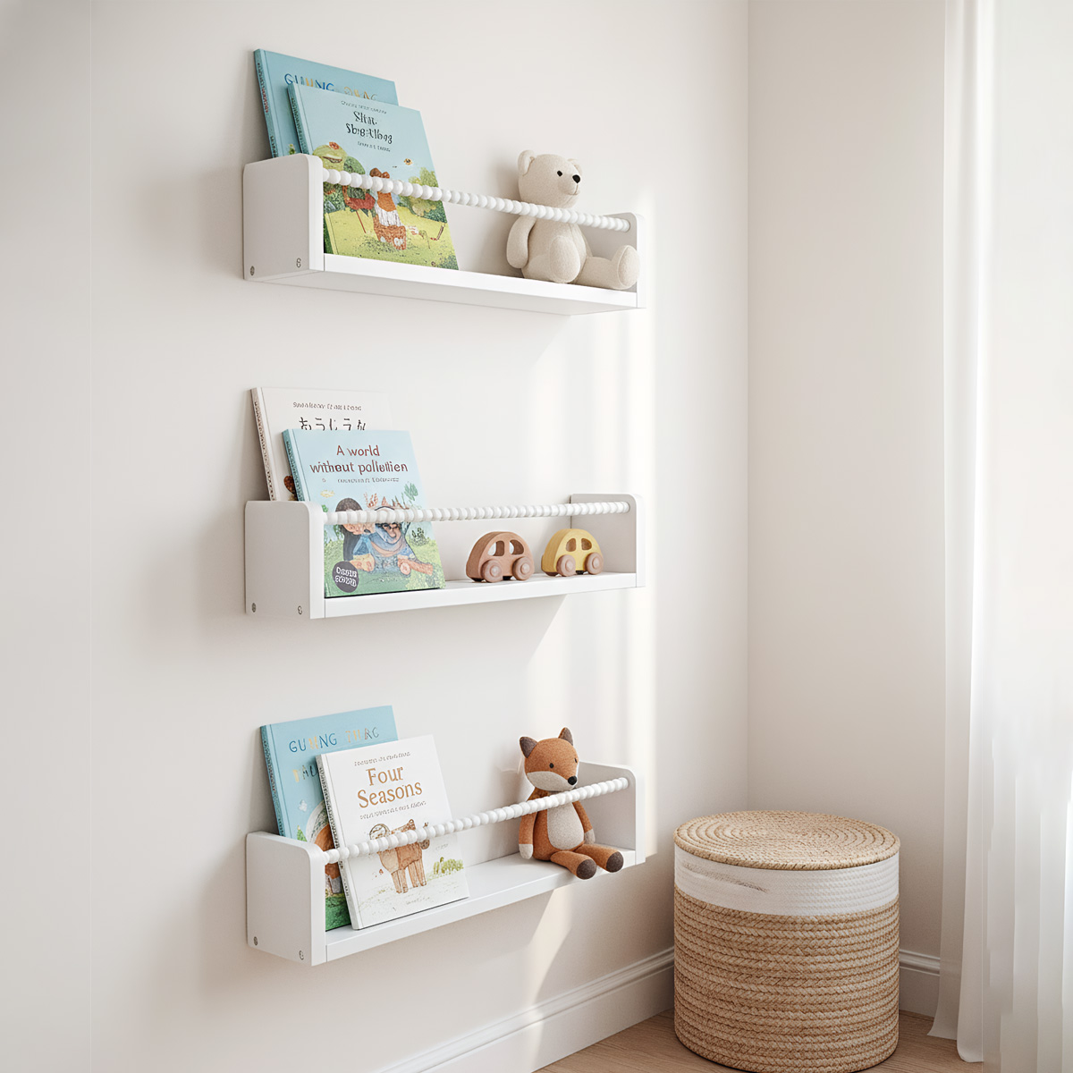 Baby Nursery Bookcase - Mensole per Libri da Cameretta, Set