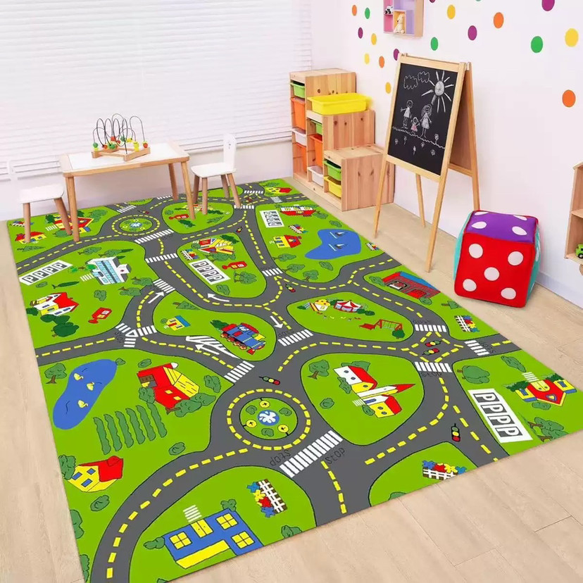 Baby Nursery Carpet - Tappeto Educativo per Bambini con Auto