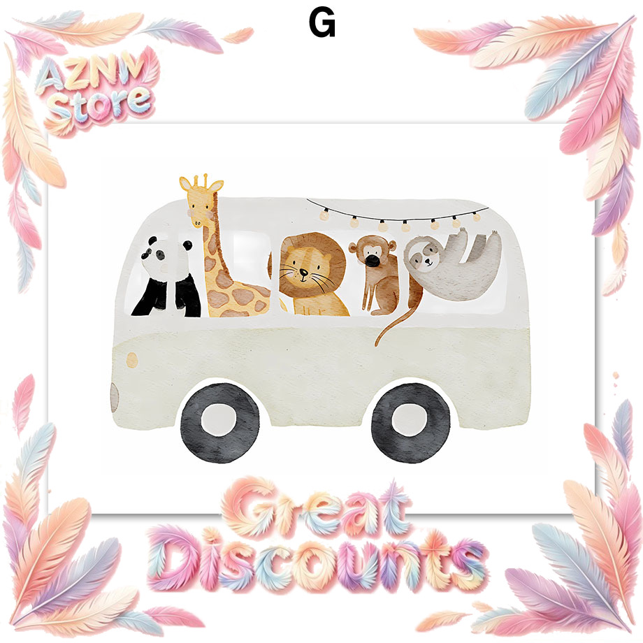 Baby Nursery Elephant - Poster e Stampe con Animali Boho:
