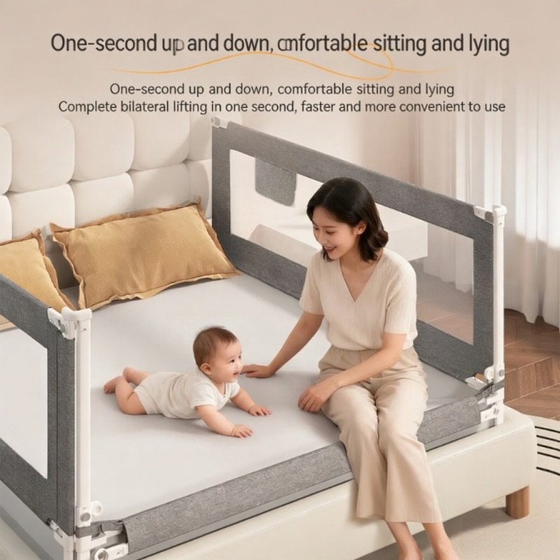 Bed Rail Toddler - Guardrail per culla regolabile da 180