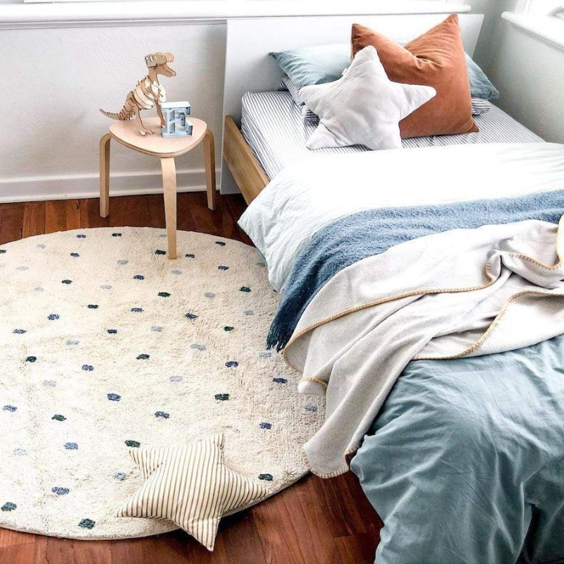 Baby Nursery Carpet - Dot Fluffy Carpet soggiorno rotondo peloso