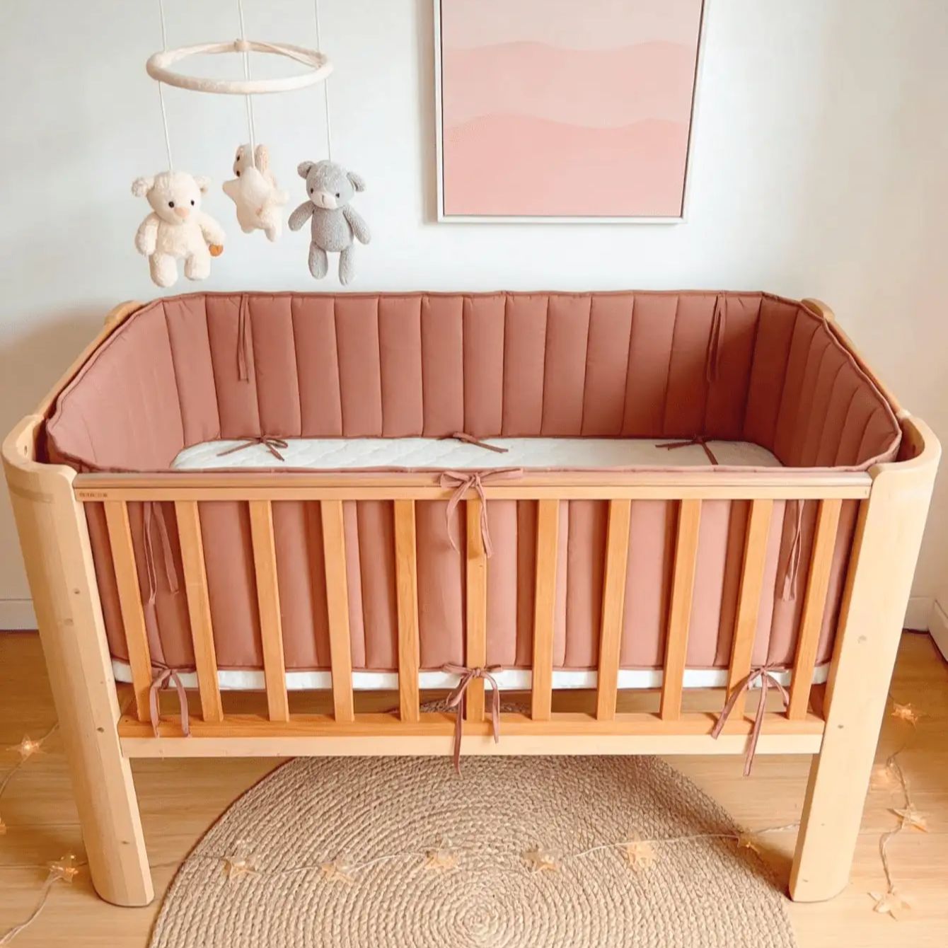 Bed Rail Toddler - Paracolpi per Culla, Protezione Morbida per