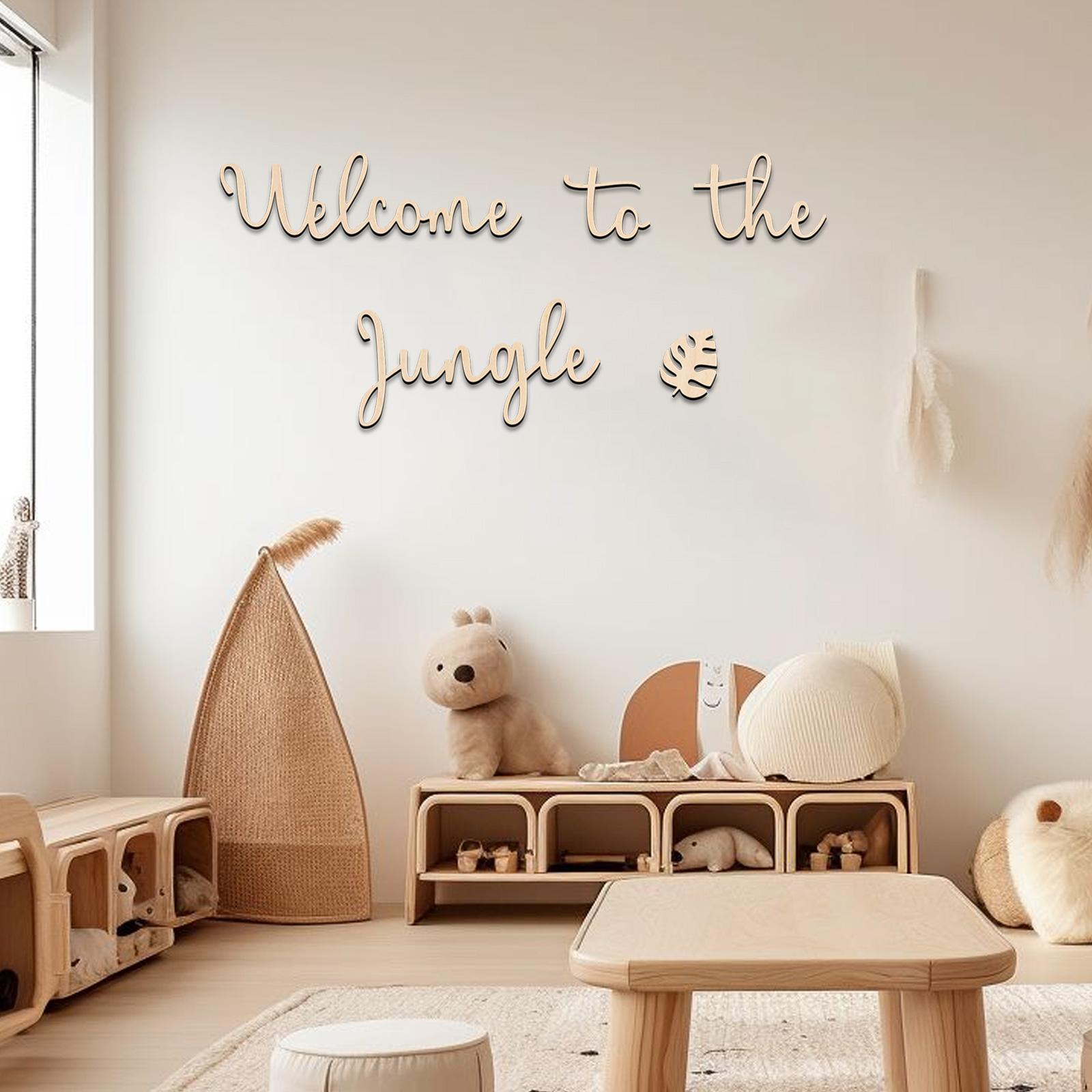Baby Nursery Artwork - Cartello in legno di benvenuto nella