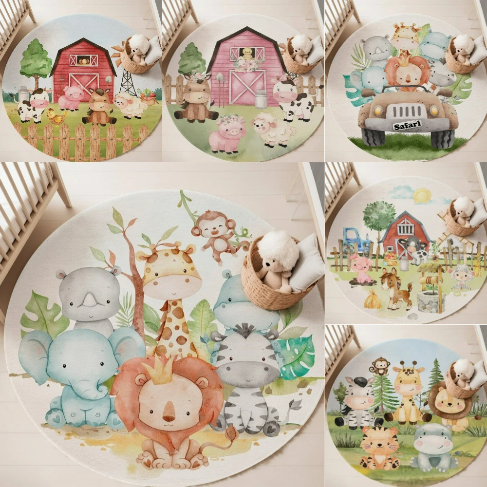 Baby Nursery Carpet - Tappeto con Animali del Bosco per