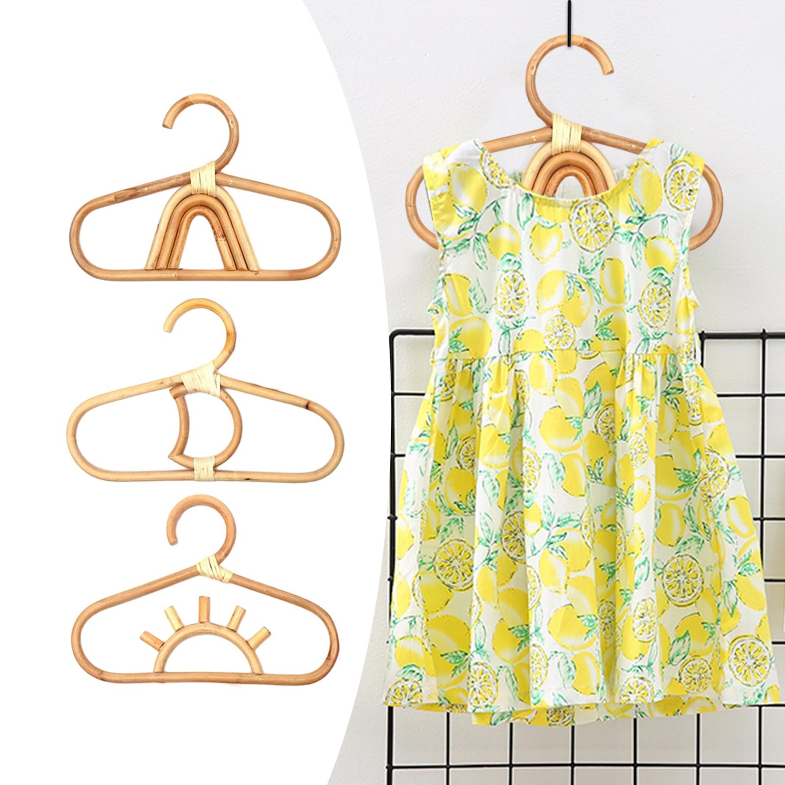 Baby Nursery Hooks - Appendiabiti per Bambini in Rattan Liscio,