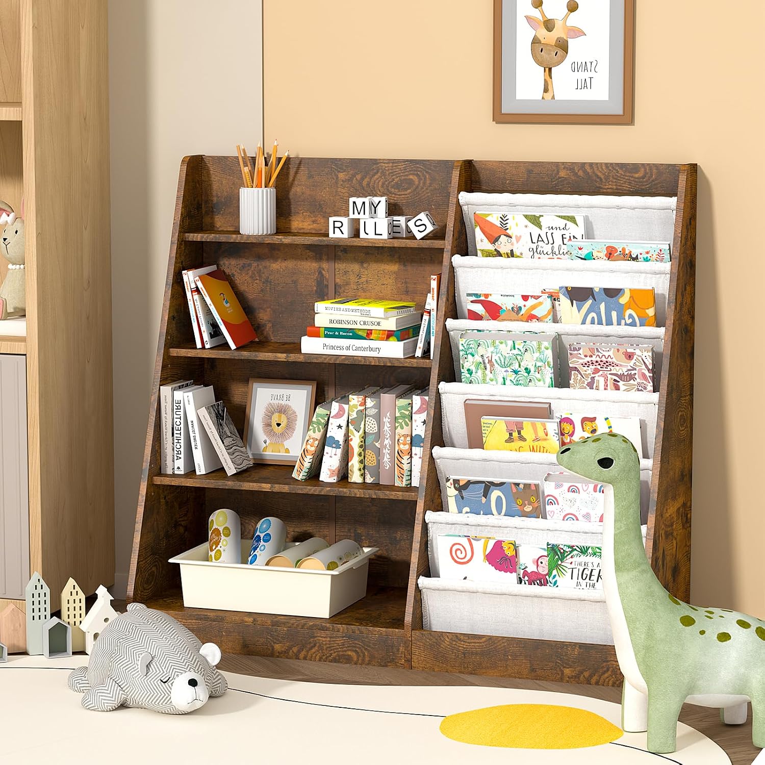 Baby Nursery Bookcase - HedoAjim Libreria per Bambini da Camera