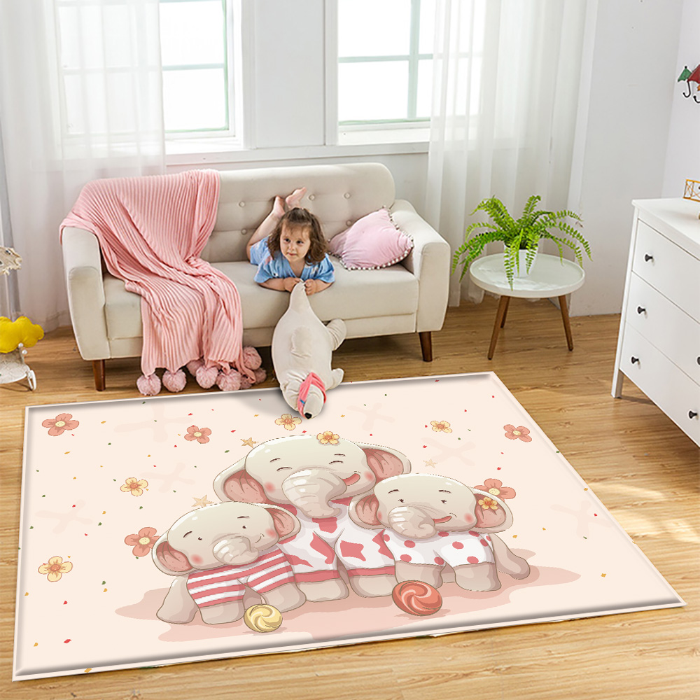 Baby Nursery Carpet - Caldo modello di famiglia di elefanti