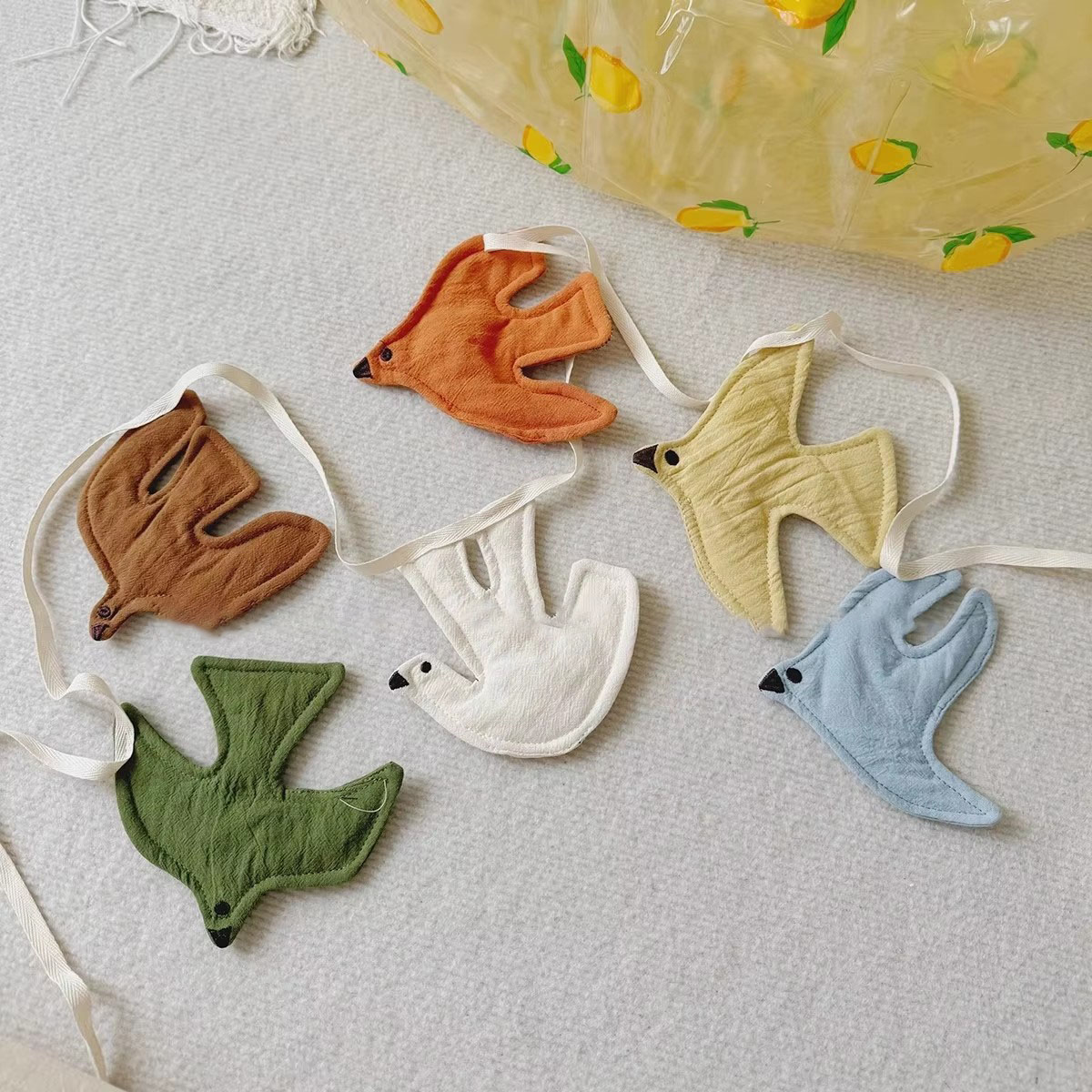 Baby Nursery Artwork - Ghirlanda di Bandierine in Tessuto a