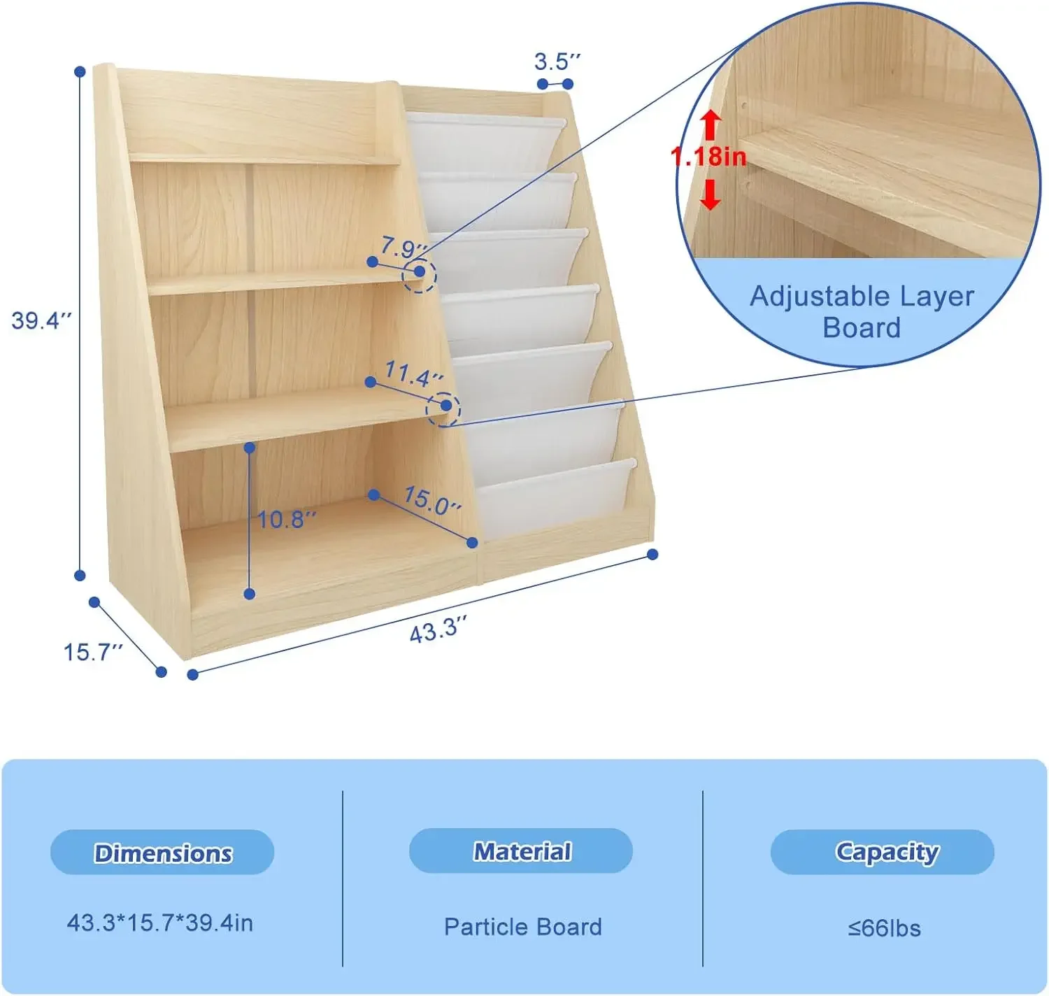 Libreria per bambini a 4 livel - Baby Nursery Bookcase recensione e prezzo