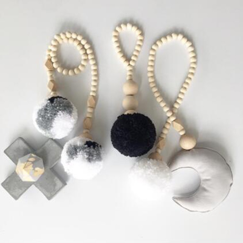 Perline di legno Palla Nappa G - Baby Nursery Garland recensione e prezzo
