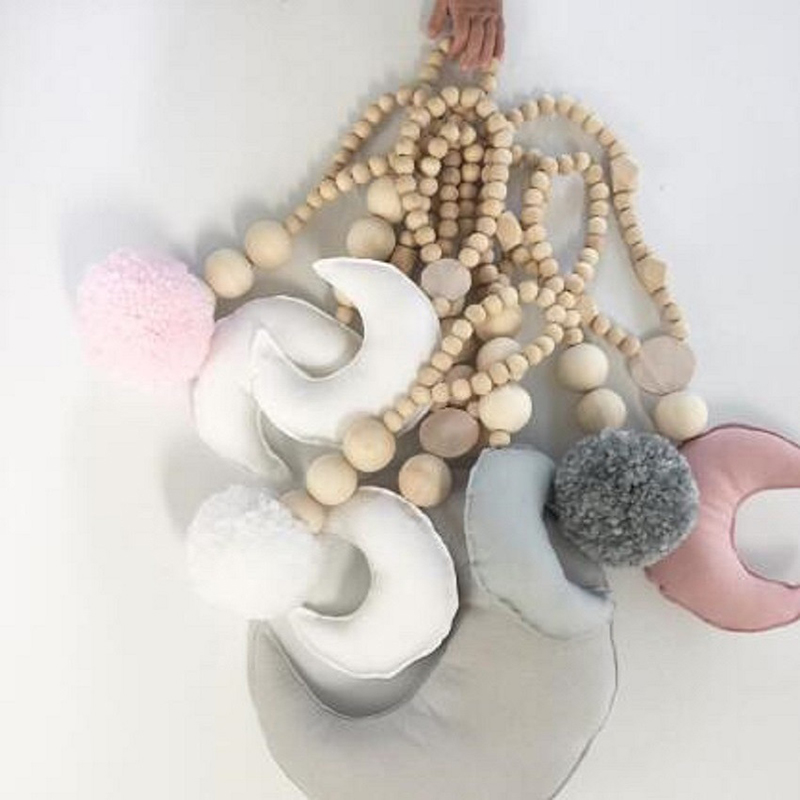Perline di legno Palla Nappa G - Baby Nursery Garland recensione e prezzo
