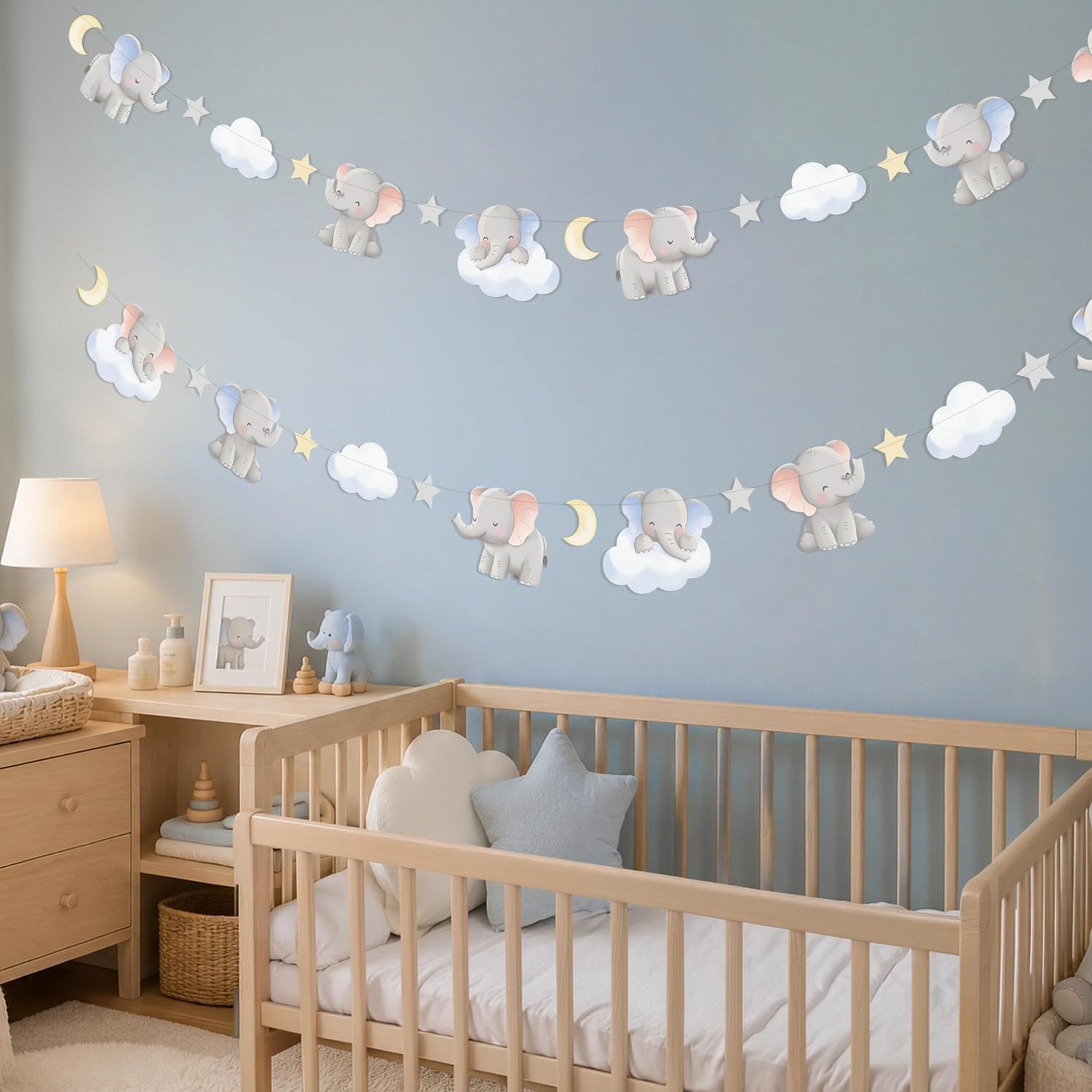 2 Pezzi Ghirlanda di Elefanti  - Baby Nursery Garland recensione e prezzo