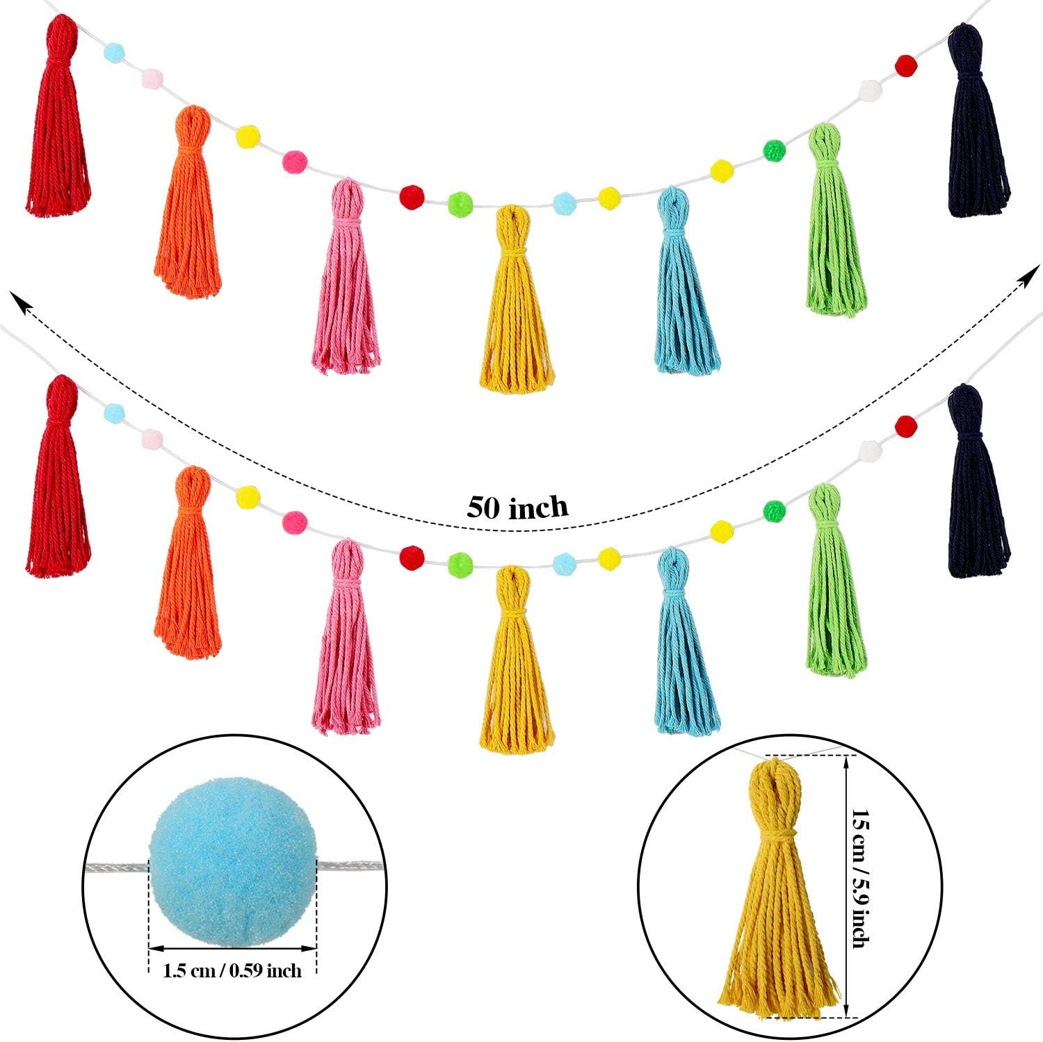 3 pezzi colorato arcobaleno bo - Baby Nursery Garland recensione e prezzo