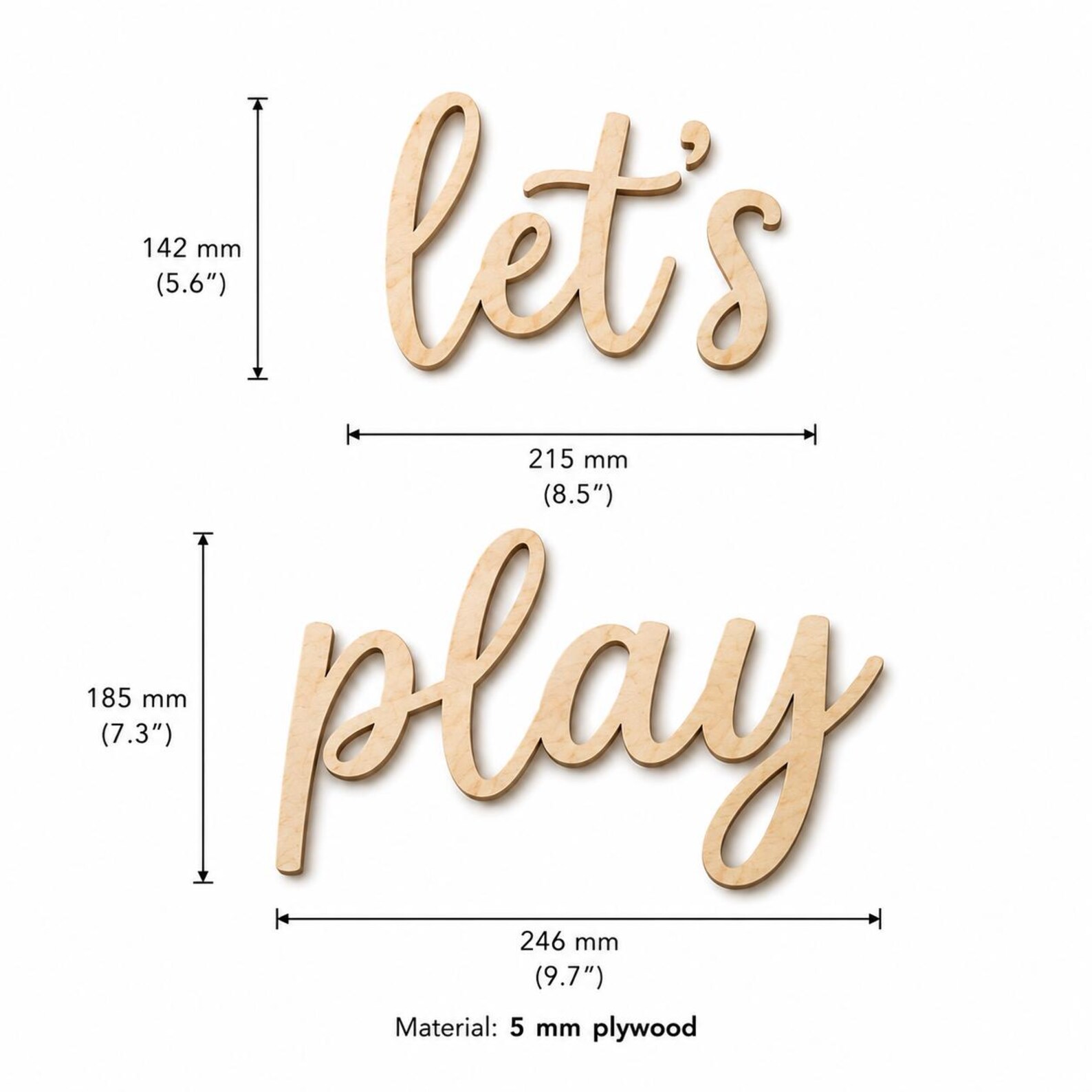 Insegna in Legno 'Let's Play', - Baby Nursery Room recensione e prezzo