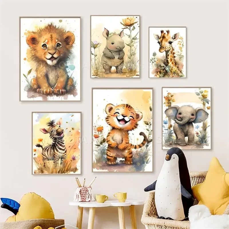 Acquerello Leone Giraffa Tigre - Baby Nursery Elephant recensione e prezzo
