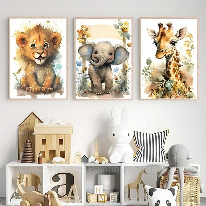 Acquerello Leone Giraffa Tigre - Baby Nursery Elephant recensione e prezzo