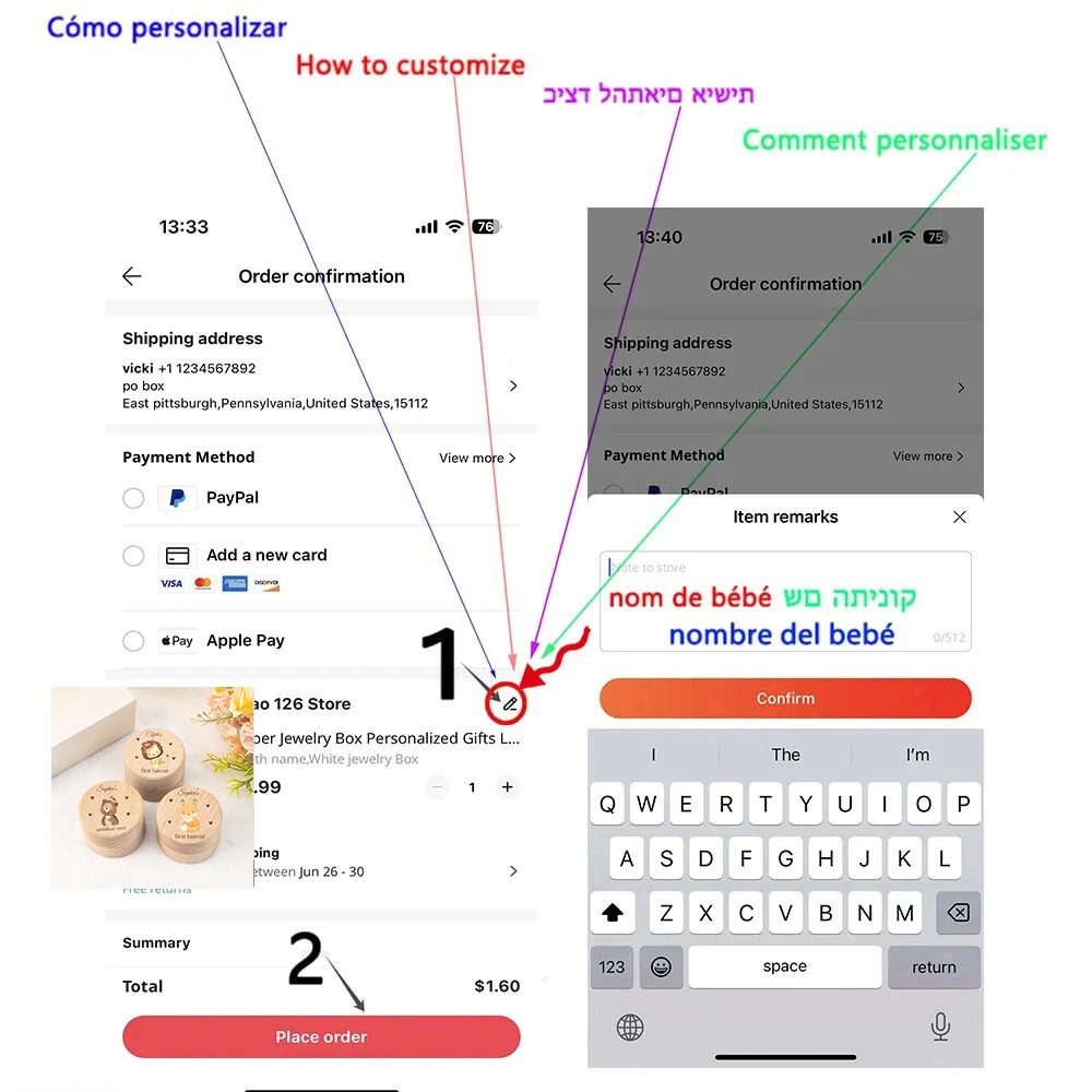 Scatola Personalizzata per la  - Baby Keepsake Box recensione e prezzo