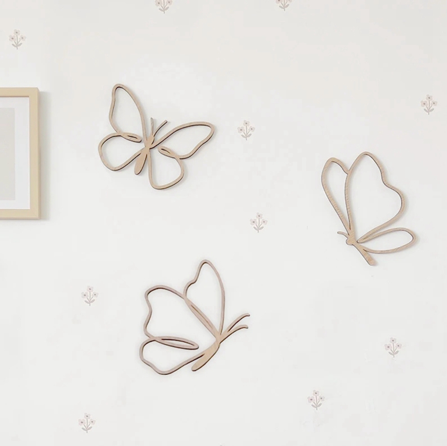 Insegna in Legno con Farfalle, - Baby Nursery Artwork recensione e prezzo
