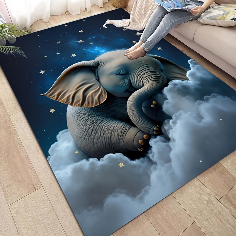 Tappeto Dreamy Elephant per la - Baby Nursery Carpet recensione e prezzo